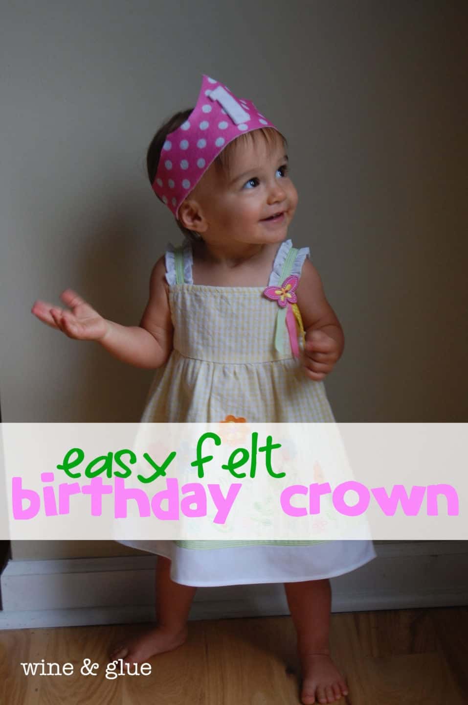 felt birthday crown diy