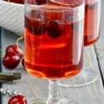 a glass of cherry sangria - 11