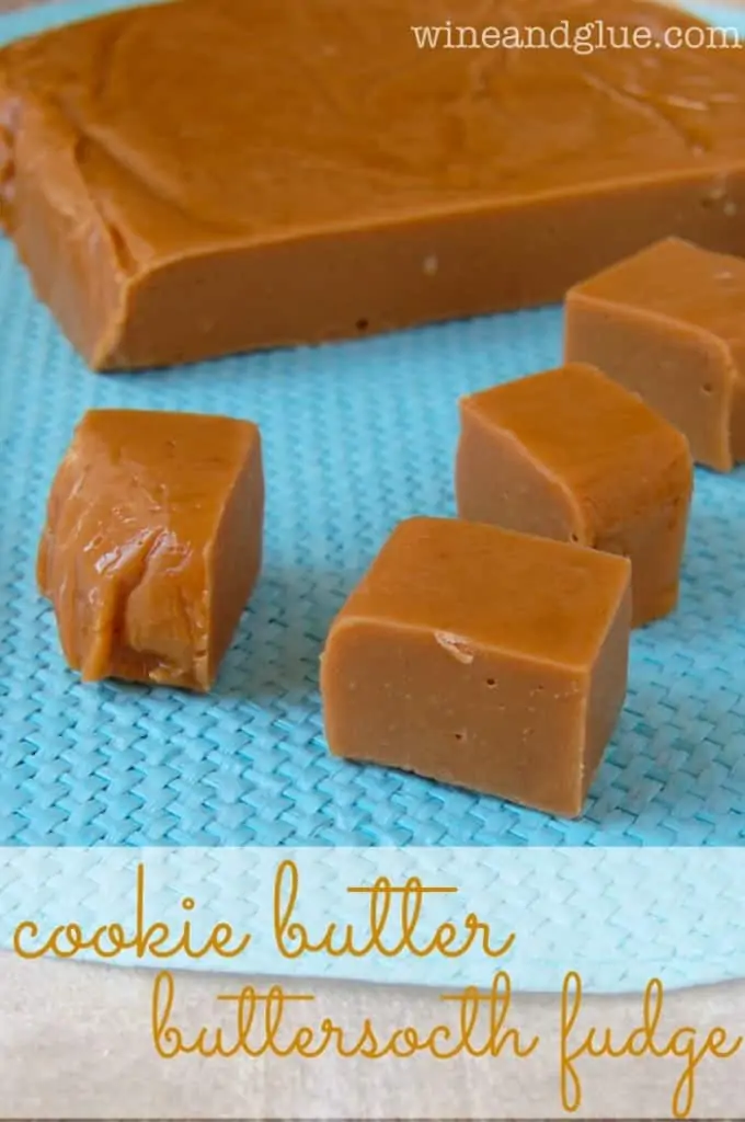cut up Cookie Butter Butterscotch Fudge