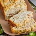 two slices of jalapeno popper bread stacked - 9