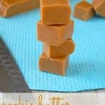 a stack of four pieces of cookie butter butterscotch fudge - 9