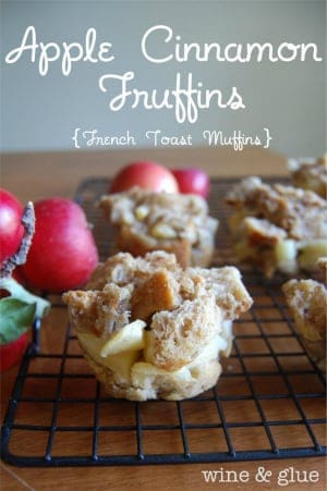 Apple Cinnamon Fruffins {French Toast Muffins}