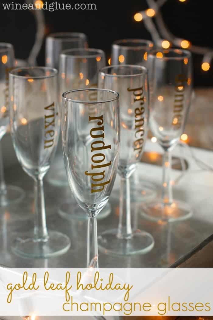 holiday champagne glasses