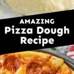 collage of photos advertising good pizza dough