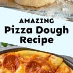 collage of photos advertising good pizza dough