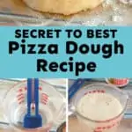 collage of photos advertising good pizza dough