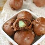 Mint Creme Brownie Bombs - 11