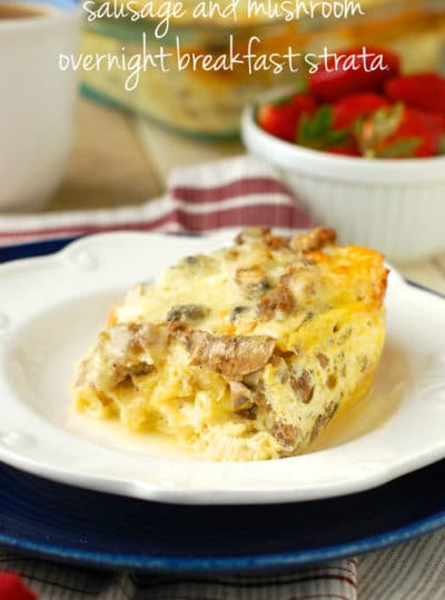 Sausage and Mushroom Breakfast Strata