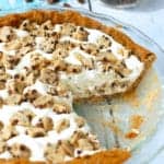 cookie dough ice cream pie with piece missing - 11
