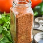 bottle of spice jar with homemade taco seasoning - 11