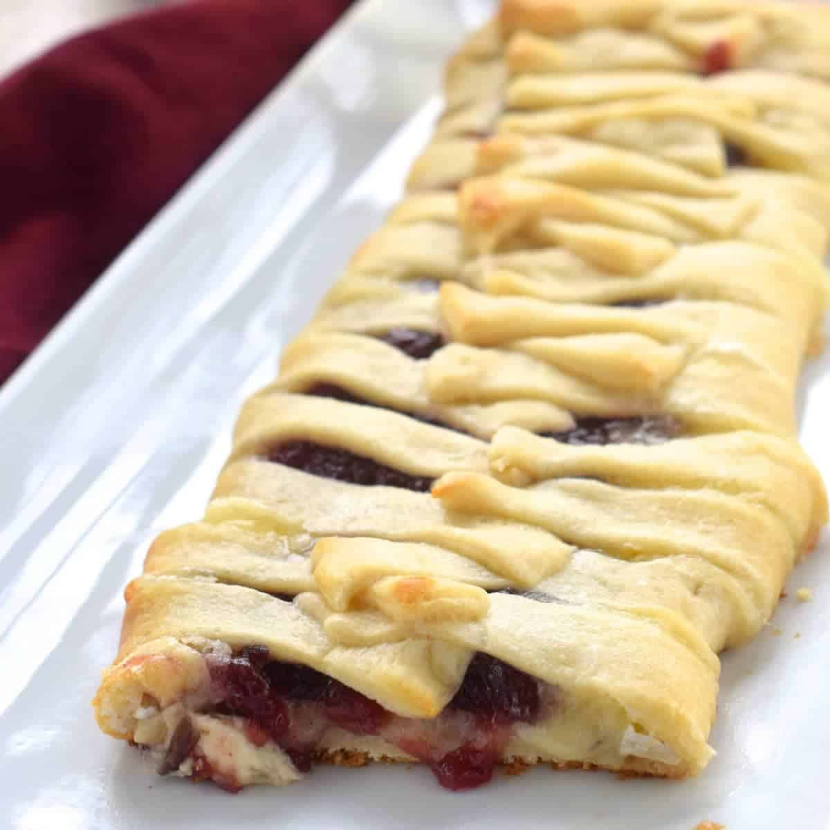 Cranberry Brie Crescent Braid Simple Joy