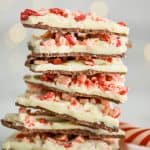 stack of chocolate peppermint bark