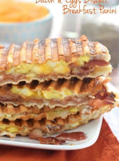 Bacon and Eggs Biscuit Breakfast Panini