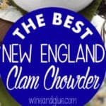 collage of photos of new england clam chowder
