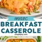 pinterst graphic of breakfast casserole