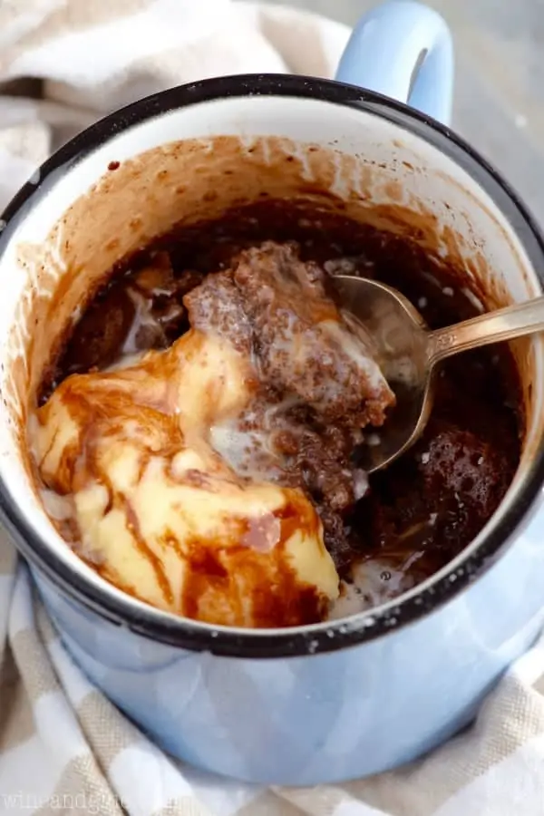 Salted Caramel Chocolate Mug Cake