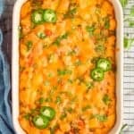 overhead of a sausage breakfast casserole - 7