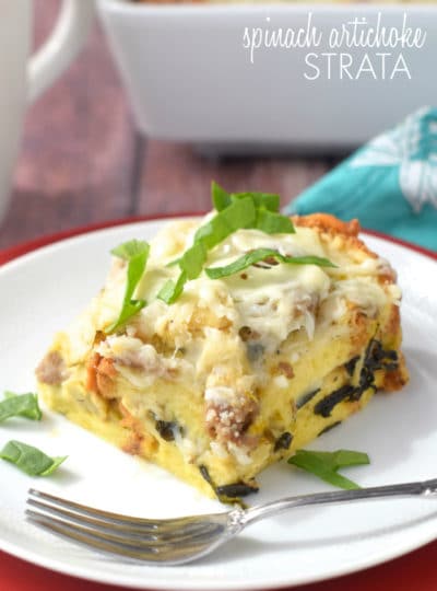 Overnight Spinach Artichoke Strata