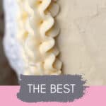 Pinterest graphic of vanilla frosting