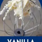 Pinterest graphic of vanilla frosting