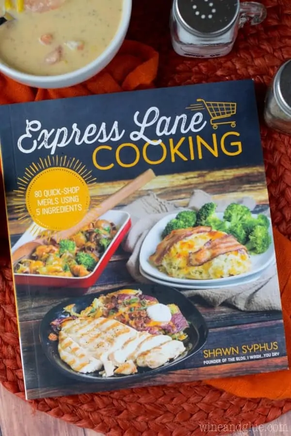 An overhead photo of the book called Express Land Cooking by Shawn Syphus