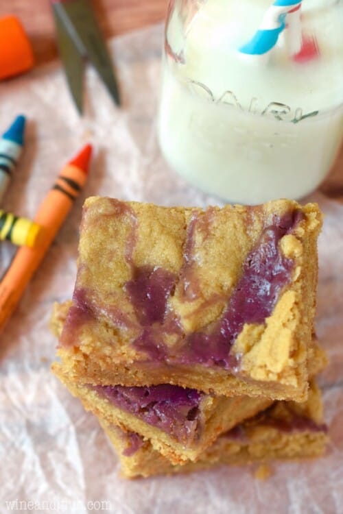 Peanut Butter and Jelly Cookie Bars Simple Joy