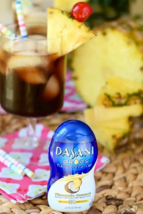 A photo of the Dasani Drops Flavor Enhancer for the flavor Pineapple Coconut. 