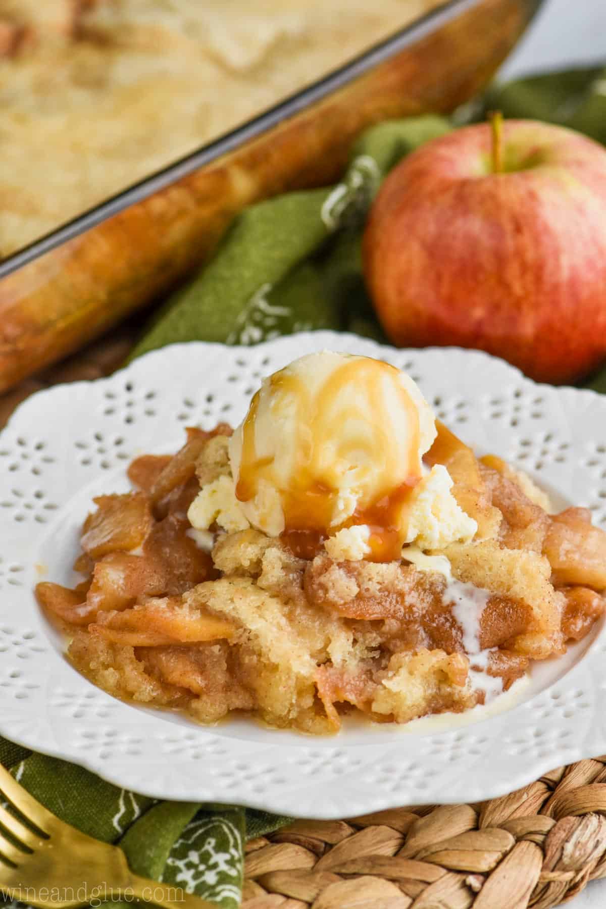 Caramel Apple Cobbler Recipe from Scratch Wine & Glue