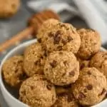 bowl of five ingredient no bake energy bites