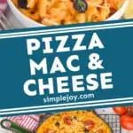 pinterest graphic of macaroni and cheese