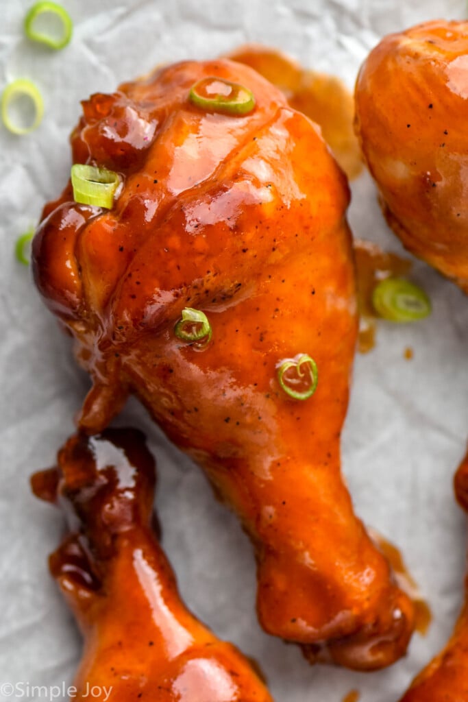 Overhead photo of Crock Pot Chicken Drumsticks.