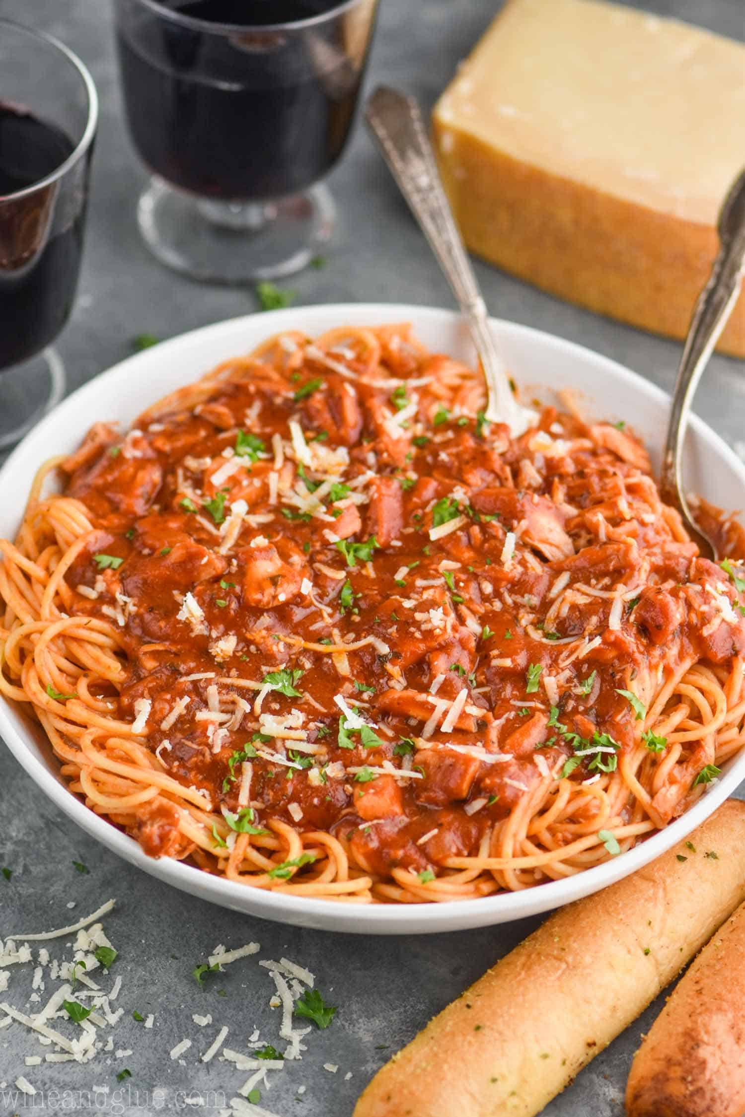 Chicken red sauce pasta discount