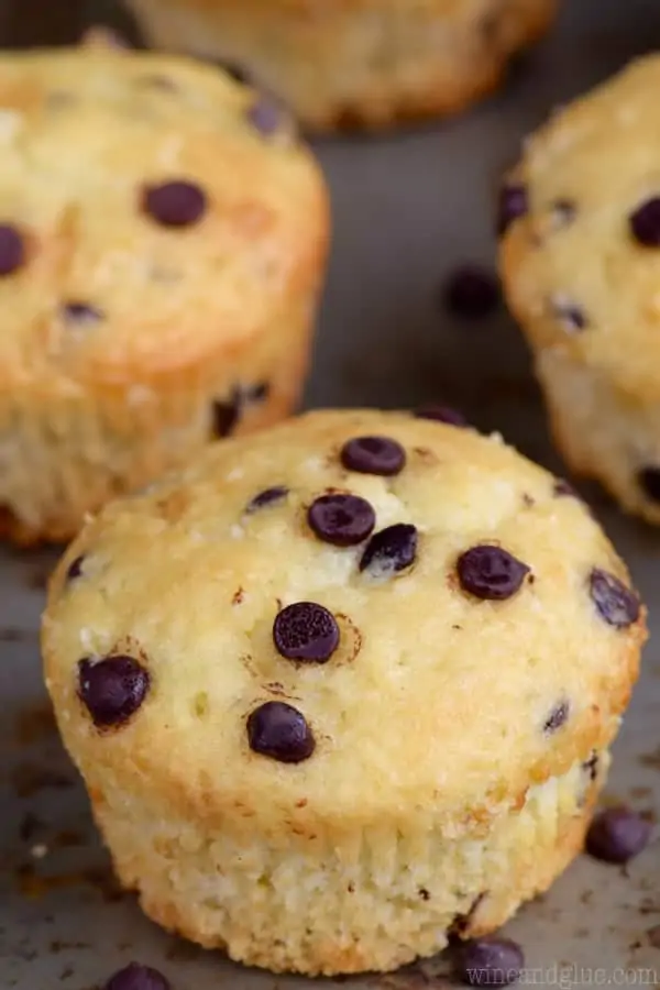 The One Bowl Chocolate Chip Muffins has mini chocolate chips 