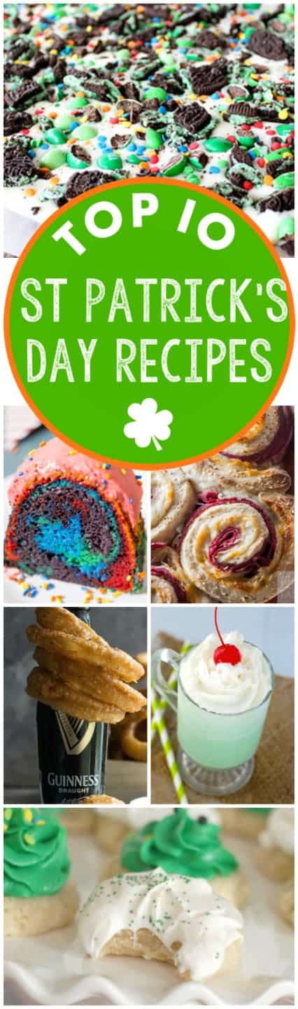 A collage of the Top 10 St. Patrick's Day Recipe. 