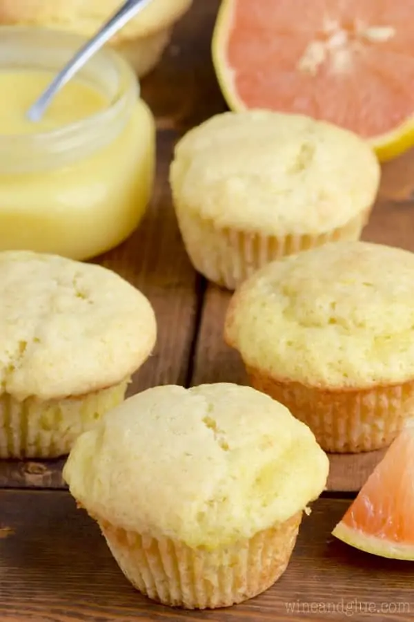 The Grapefruit Muffin has a golden yellow color. 