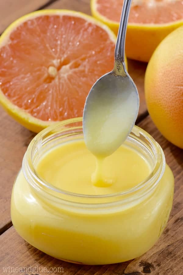 The Grapefruit Spread has a bright yellow color and a very smooth texture. 