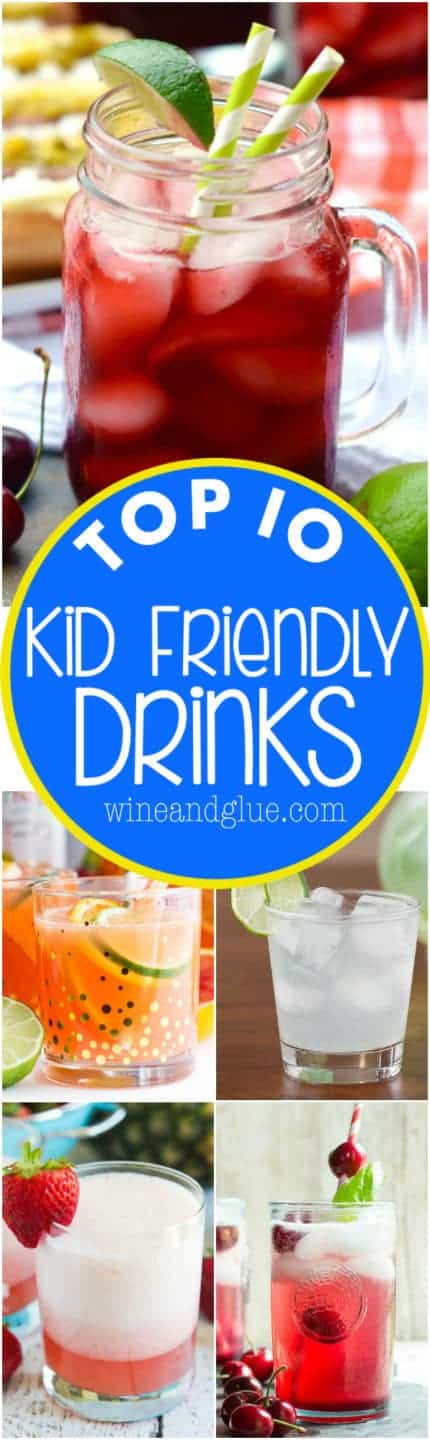 Collage of some of the Kid Friendly Drinks