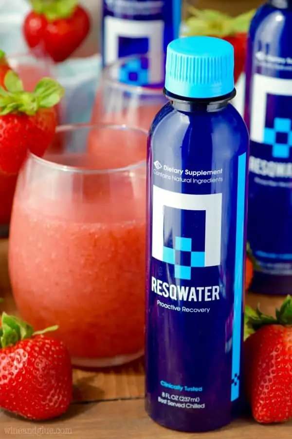 The Strawberry Daiquiri Sangria is next to the Resqwater Proactive Recovery. 