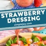 pinterest graphic of strawberry salad dressing