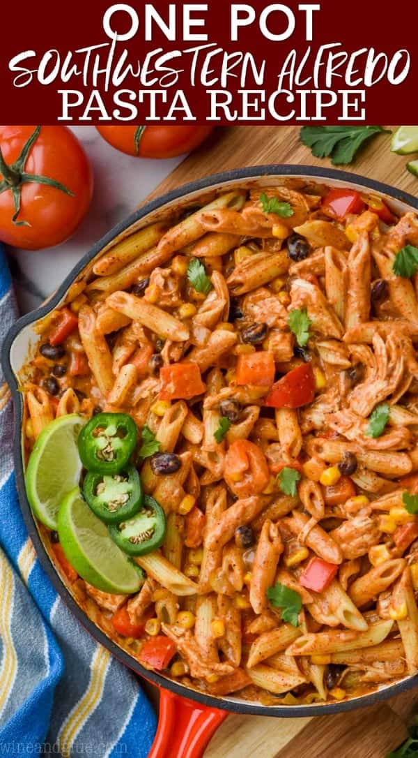 One Pot Southwestern Alfredo Pasta Simple Joy