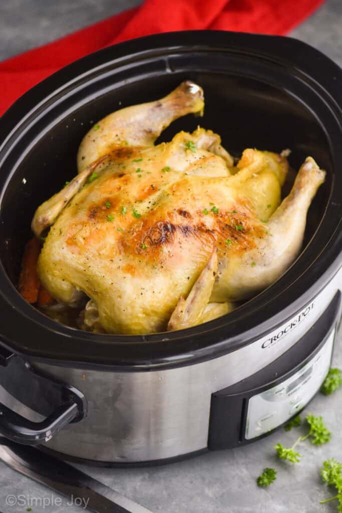 slow cooker whole chicken in a crockpot