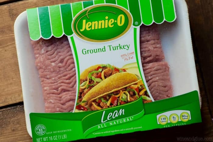 An overhead photo of the Jennie-O's ground Turkey. 
