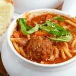 Slow Cooker Spaghetti and Meatball Soup - 7