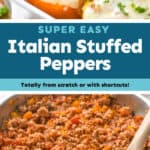 collage of photos of stuffed peppers