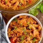 This Taco Pasta Salad is a family favorite! It's perfect for BBQs, potlucks and big family gatherings! - 11