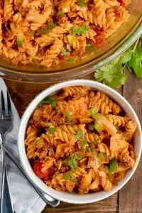 This Taco Pasta Salad is a family favorite!  It's perfect for BBQs, potlucks and big family gatherings!