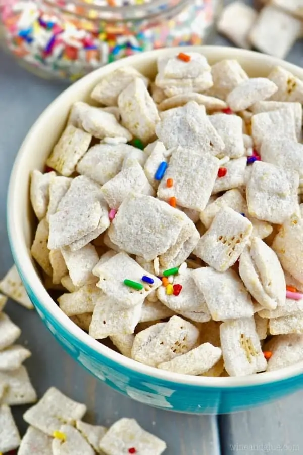 Funfetti Cake Batter Muddy Buddies - Simple Joy