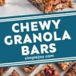 pinterest graphic of granola bars