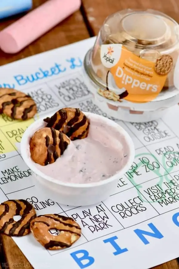 Yoplait Dippers on top of the Summer Bucket List Bingo