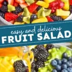 pinterest graphic of fruit salad